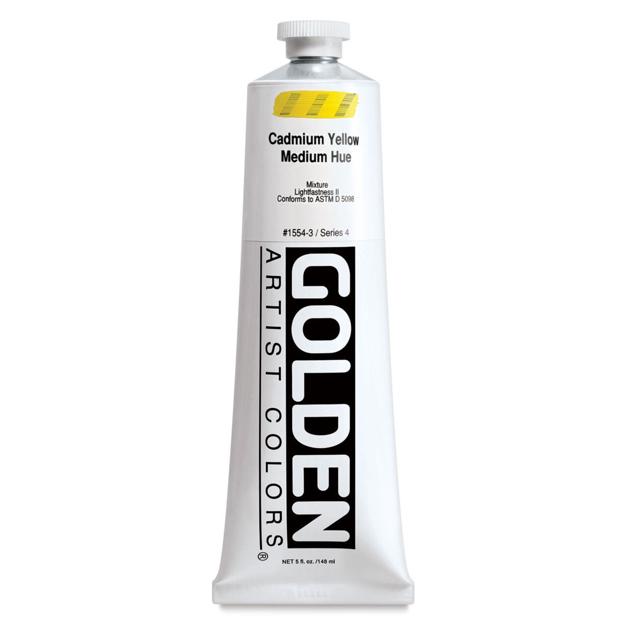 Golden Heavy Body Artist Acrylics - Cadmium Yellow Medium Hue(65), 5 oz Tube